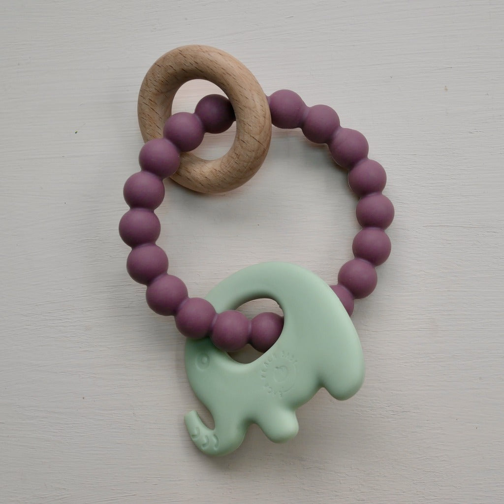 Elephant Silicone Wood Teether