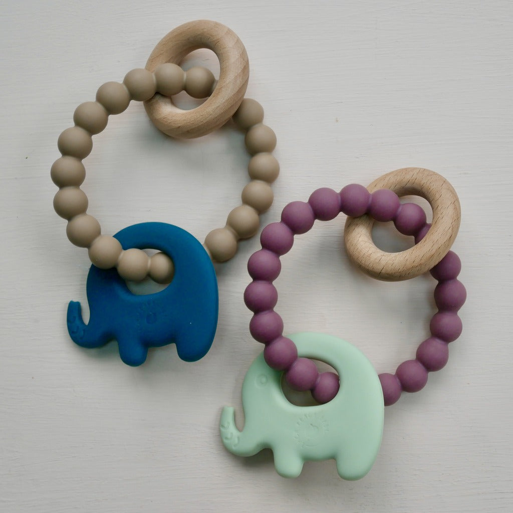 Elephant Silicone Wood Teether