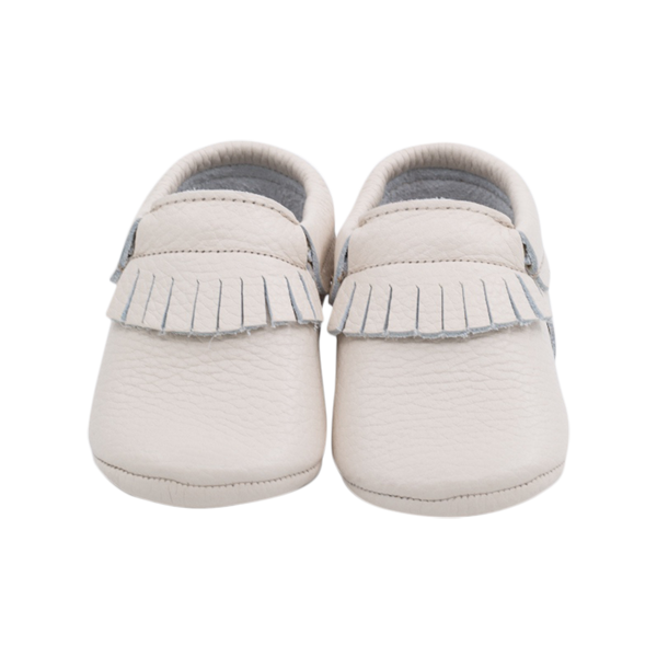 Fawn soft sole leather baby shoes in ivory