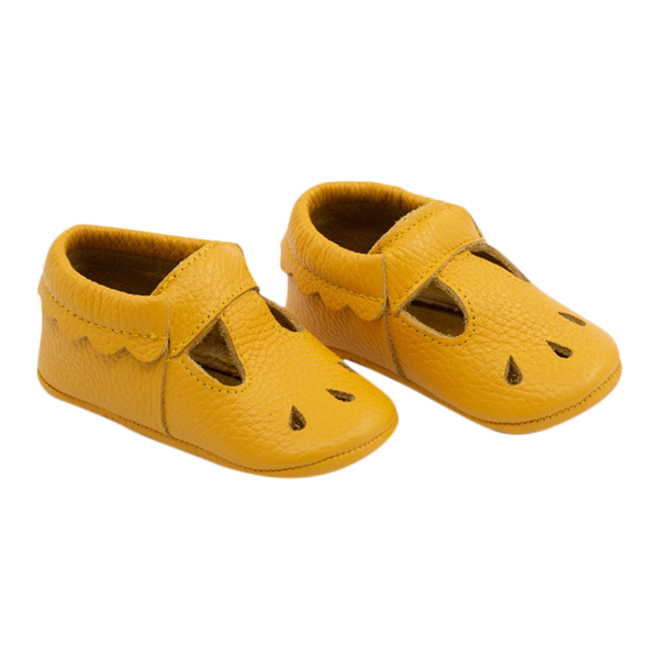 Yellow Kit T-Bar Baby Shoes