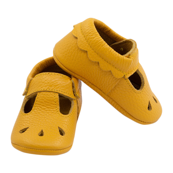 Yellow Kit T-Bar Baby Shoes