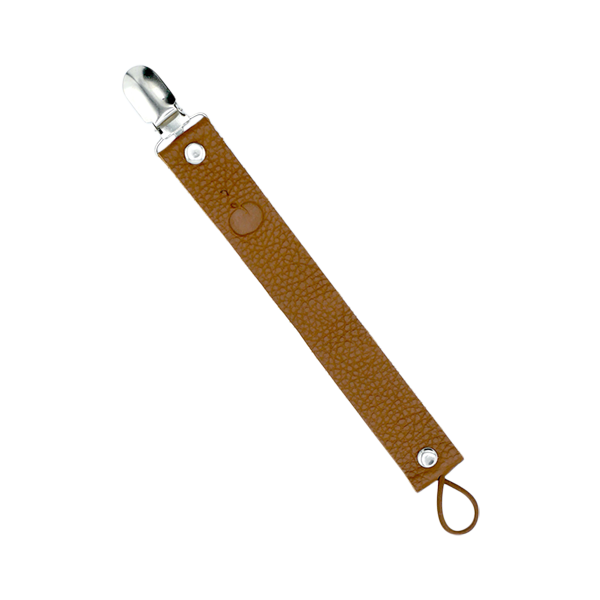 Organic leather dummy clip in tan