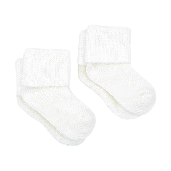 Bamboo Cotton Baby Sock Set Ivory