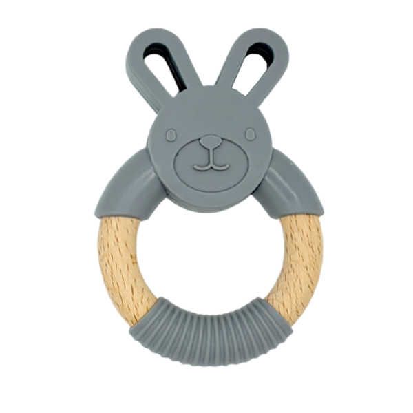 Bunny Silicone Wood Teether